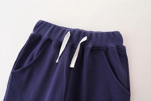 Amiyan Toddler Sweatpants بنطلون القطن مع جيب وركض السراويل المزخرفة للأطفال 2-7Y in Kuwait