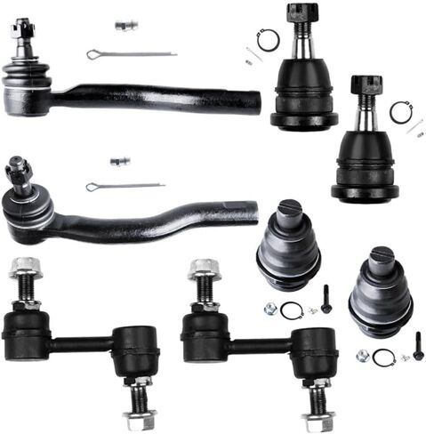 fits 8pcs Front Upper Lower Ball Joints Sway Bars Tie Rods Alloy Steel 223-6621 in Saudi Arabia