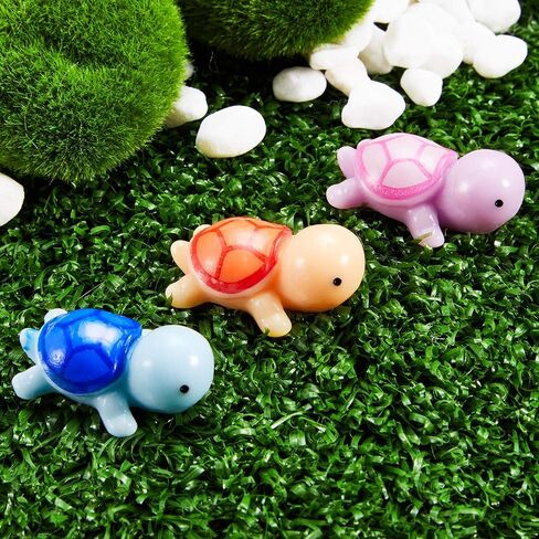 Jetec Turtle Figure Sea Turtle Miniature Figurines Mini Figurines in Bulk Multicolor Sea Turtle Figure for Ocean Animal Figurines DIY Home Garden Birthday Party Favor Decoration (30 Pieces) in Saudi Arabia