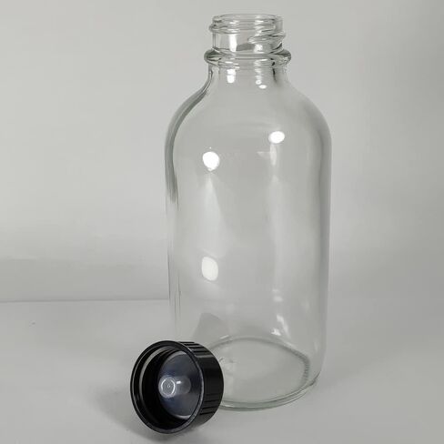 12Pack 4oz (120ml) Boston Glass Bottles. Essential Oil Bottle With Black Poly Cone Lids. For Potion,Juice,Ginger Shots,Oils, Whiskey,Perfume,Aromatherapy,Lab Refillable Sample Vials (Amber) in Saudi Arabia