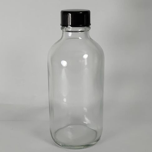 12Pack 4oz (120ml) Boston Glass Bottles. Essential Oil Bottle With Black Poly Cone Lids. For Potion,Juice,Ginger Shots,Oils, Whiskey,Perfume,Aromatherapy,Lab Refillable Sample Vials (Amber) in Saudi Arabia