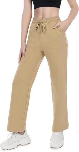 سراويل Orolay النسائية الكاجوال للركض بأرجل مستقيمة، سراويل رياضية مريحة عالية الخصر in Kuwait