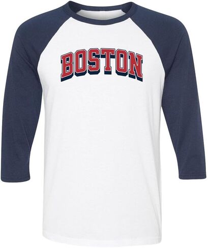 Red Boston Red Raglan Sleeve Baseball Shirt Usisex in Kuwait