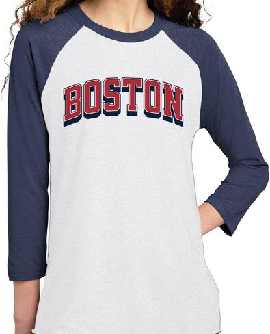 Red Boston Red Raglan Sleeve Baseball Shirt Usisex in Kuwait