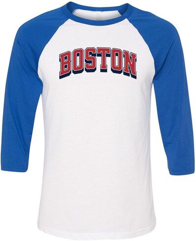 Red Boston Red Raglan Sleeve Baseball Shirt Usisex in Kuwait