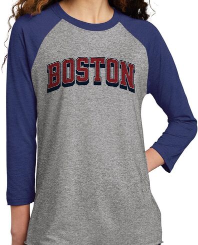 Red Boston Red Raglan Sleeve Baseball Shirt Usisex in Kuwait
