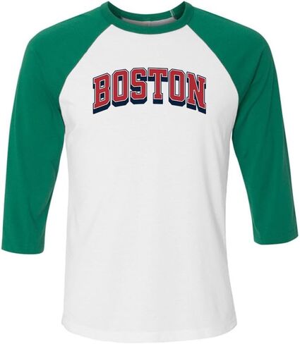 Red Boston Red Raglan Sleeve Baseball Shirt Usisex in Kuwait