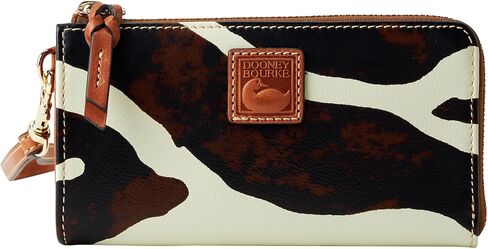 Dooney & Bourke Zebra Leather Folded Zip Wristlet in Saudi Arabia