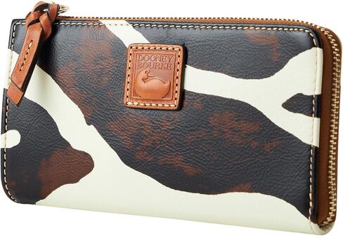 Dooney & Bourke Zebra Leather Folded Zip Wristlet in Saudi Arabia