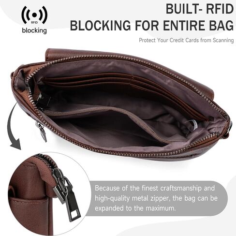 APHISON RFID WRISTLET WARTETS CHLUCT FOR FOR Women ، HOOLET محفظة محفظة حقيبة كروس الكتف مع حامل البطاقة in Kuwait