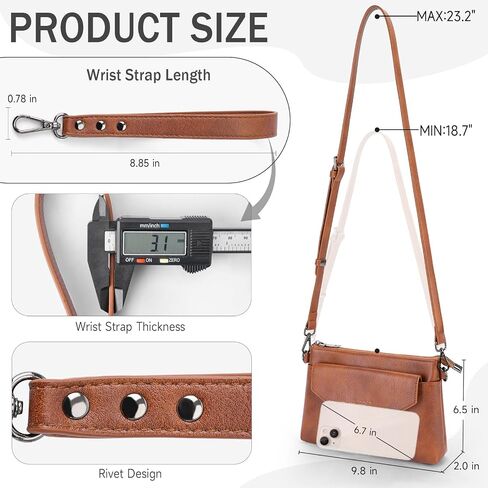 APHISON RFID WRISTLET WARTETS CHLUCT FOR FOR Women ، HOOLET محفظة محفظة حقيبة كروس الكتف مع حامل البطاقة in Saudi Arabia