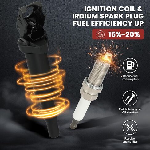 UF592 حزمة ملف الإشعال ومسندات شرارة Iridium-platinum مجموعة من 6 متوافقة مع BMW 128I 325XI 328i 330i 525xi 528i 530i X3 X5 Z4 3.0L 2006 2007 2008 2012 2012 ، in Kuwait