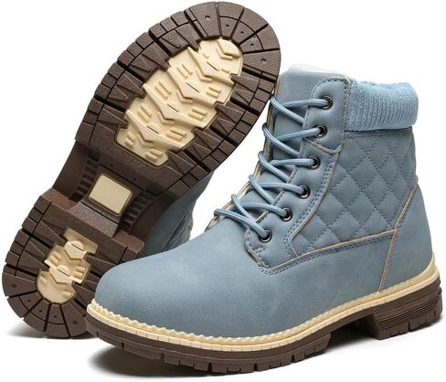 Winter Hiking Boots Women Waterproof Snow Ankle Booties Work Boots Warm Fur Lined Trekking Shoes Winter Lace up Booties for Women in Kuwait