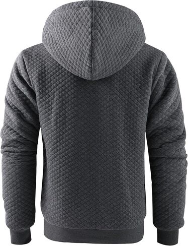 ZITY Men's Zip Up Hoodie Heavyweight Winter Sweatshirt Fleece Sherpa Lined Warm Jacket in Kuwait