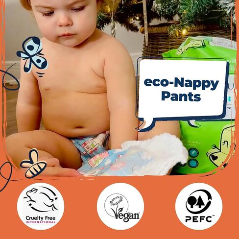 Mum & You Nappychat Premium Performance Eco Diapers, Size 3 (42 Diapers) Smart Tube Technology. Leak Protection. 100% Recyclable. Hypoallergenic, Dermatologically-Tested. No Lotion, Perfume or Dyes. in Kuwait