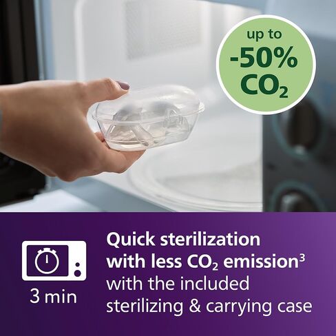 Philips Avent Ultra Air Pacifier - 4 x Light, Breathable Baby Pacifiers for Babies Aged 18 Months Plus, BPA Free with Sterilizer Carry Case (Model SCF349/25) in Kuwait