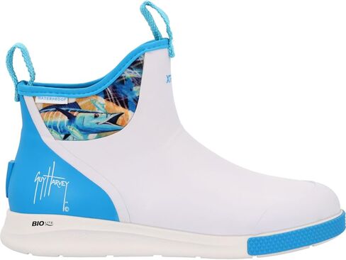 Men's 6 in Ankle Deck Boot Sport Guy Harvey, White, Size 10(M) in Kuwait