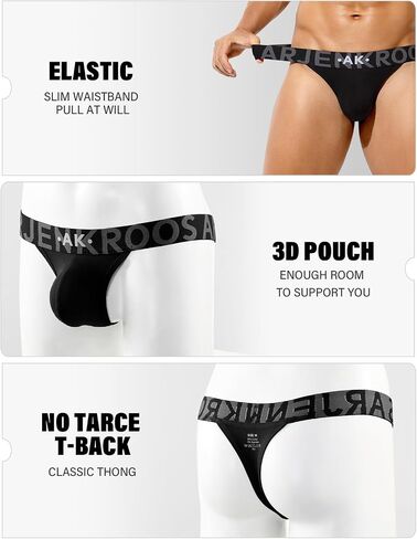 Arjen Kroos Mens Thong Wide Band Low Rise Pouch Bikini Underwear Cotton Thongs for Mens Lingerie Athletic Supporters in Saudi Arabia
