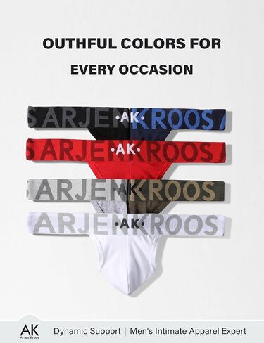 Arjen Kroos Mens Thong Wide Band Low Rise Pouch Bikini Underwear Cotton Thongs for Mens Lingerie Athletic Supporters in Saudi Arabia