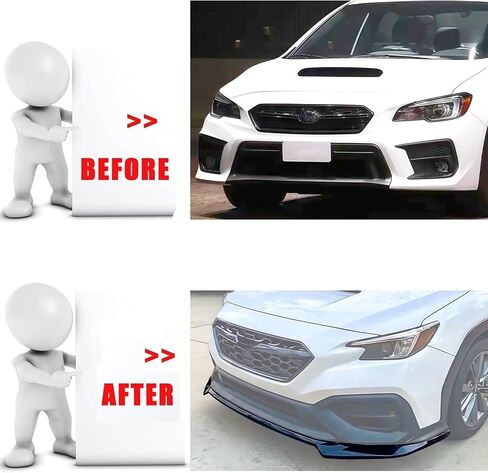 Front Bumper Lip 3Pcs for Subaru WRX VB 2022 2023 2024 2025 V2 S Style Add On Body Kit Front Splitter Lower Air Dams Spoiler Chin (Matte Black) in Saudi Arabia