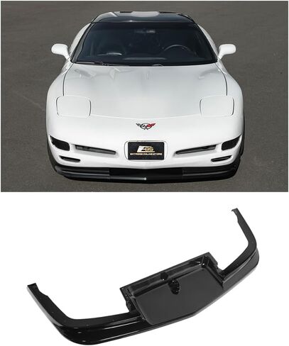 Replacement For 1997-2004 Chevrolet Corvette C5 ALL Models | Performance Style Front Bumper Vented Lower Lip Splitter (ABS Plastic - Painted Glossy Black) in Saudi Arabia