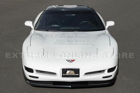 Replacement For 1997-2004 Chevrolet Corvette C5 ALL Models | Performance Style Front Bumper Vented Lower Lip Splitter (ABS Plastic - Painted Glossy Black) in Saudi Arabia