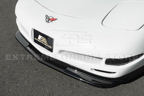 Replacement For 1997-2004 Chevrolet Corvette C5 ALL Models | Performance Style Front Bumper Vented Lower Lip Splitter (ABS Plastic - Painted Glossy Black) in Saudi Arabia