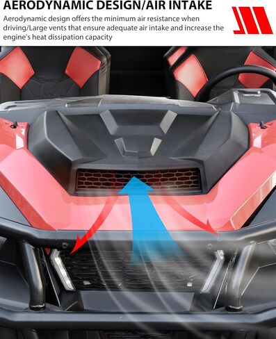 SAUTVS Sport Hood Scoop for Polaris General 1000/4 1000 EPS 2016-2022 Accessories, Turbo Hood Scoop Kit(Replace OEM #5456064) in Saudi Arabia