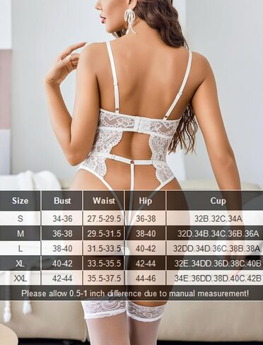 Avidlove Sexy Lingerie for Women Lace Bodysuit with Panty Garter Lingerie Set Teddy Lingerie Body Suit S-XXL in Saudi Arabia