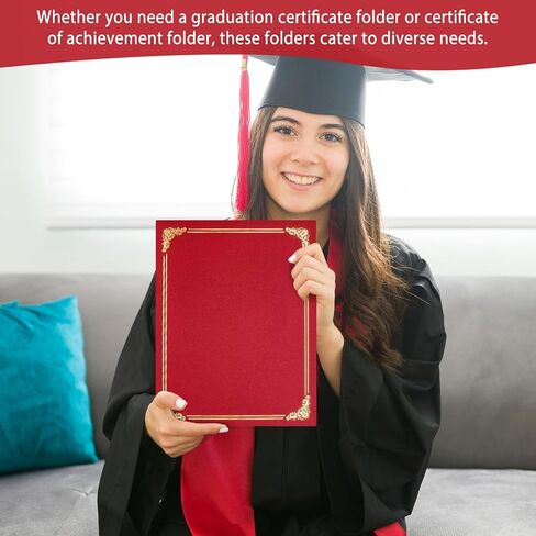 gisgfim 35Pcs Certificate Holders Diploma Covers Single Sided Gold Foil Border Award Certificate Covers for Letter Size 8.5x11 Certificates Cardstock Document Papers Storage Organizer (Purple) in Kuwait