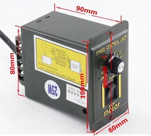 AC 220V Motor Speed Controller Deceleration Forward and Reverse Engine Speed Regulator 6 Single Row Connection Port 6W-250W(15W_CW CCW) in Saudi Arabia