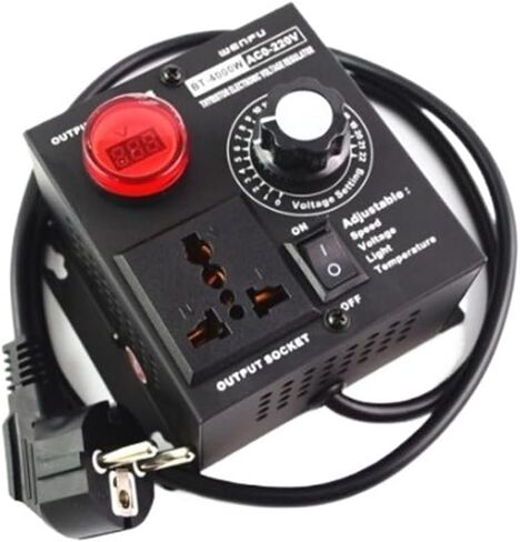 220V 4000W Electronic Voltage Regulator Single-Phase AC Adjustable Motor Speed Controller Heating Temperature Regulation in Saudi Arabia