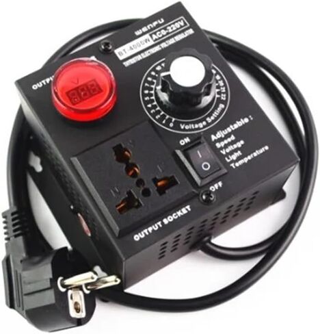 220V 4000W Electronic Voltage Regulator Single-Phase AC Adjustable Motor Speed Controller Heating Temperature Regulation in Saudi Arabia