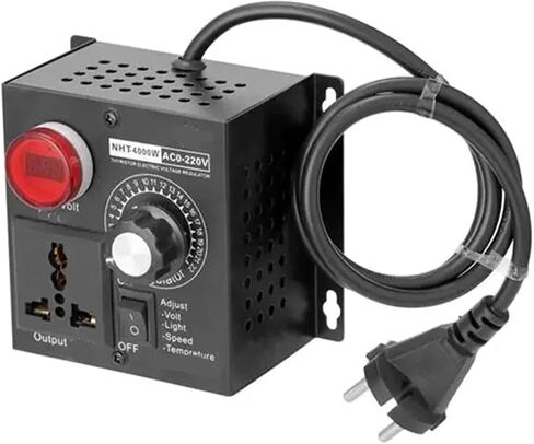 220V 4000W Electronic Voltage Regulator Single-Phase AC Adjustable Motor Speed Controller Heating Temperature Regulation in Saudi Arabia