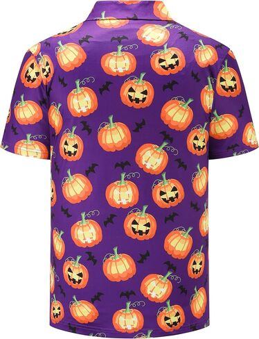 قمصان الهالوين للرجال قصيرة الأكمام قميص اليقطين رجال القمصان القمصان رجال القمصان جولف بولو قمصان البولو in Kuwait