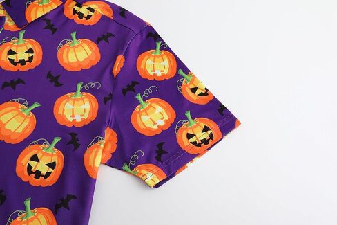 قمصان الهالوين للرجال قصيرة الأكمام قميص اليقطين رجال القمصان القمصان رجال القمصان جولف بولو قمصان البولو in Kuwait