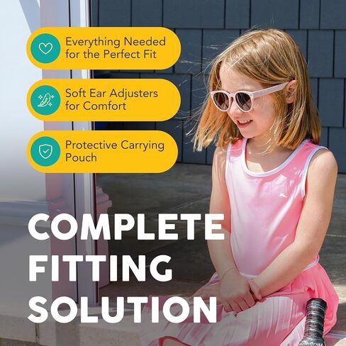 نظارات شمسية مستديرة من Roshambo Eyewear - ظلال مستقطبة للأطفال والرضع مع حزام للرأس ومجموعة أدوات ضبط الأذن in Saudi Arabia
