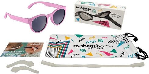 نظارات شمسية مستديرة من Roshambo Eyewear - ظلال مستقطبة للأطفال والرضع مع حزام للرأس ومجموعة أدوات ضبط الأذن in Saudi Arabia
