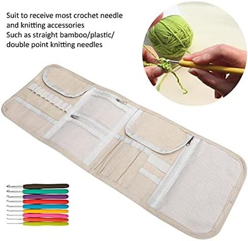 Knitting Bag, Knitting Needles Case Knitting Needles Crochet Hook Storage Bag Sewing Tool Accessories (Empty Bag - Elephant) in Saudi Arabia