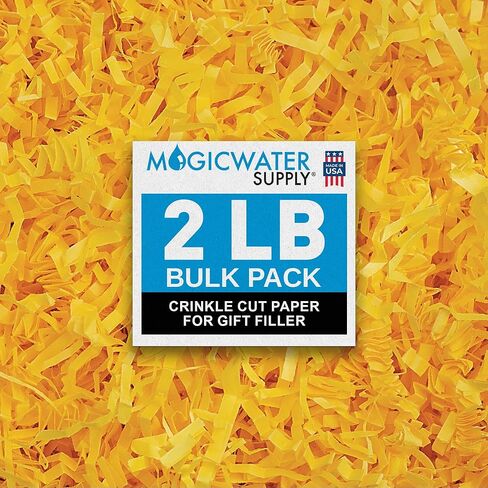 MagicWater Supply - 2 LB - Orange - Crinkle Cut Paper Shred Filler great for Gift Wrapping, Basket Filling, Birthdays, Weddings, Anniversaries, Valentines Day, and other occasions in Saudi Arabia