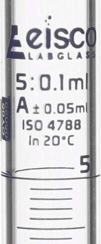 EISCO Graduated Cylinder, 1000ml - Class A Tolerance ±5.00ml - Round Base - Blue Graduations - Borosilicate 3.3 Glass in Kuwait