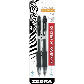 Zebra Pen Sarasa Dry X20 Retractable Gel Pen, Medium Point, 0.7mm, Blue Ink, 12-Pack