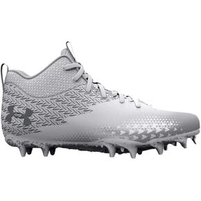 Under Armour Spotlight Select 3 MC Jr. Boys Football Cleats White-Metallic Silver
