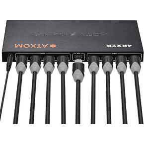HDMI Splitter 1 in 2 Out - 1x2 HDMI Display Duplicate/Mirror - Powered Splitter 4K @ 60Hz, also Full HD 1080P, One Source to Two Identical Displays in Kuwait