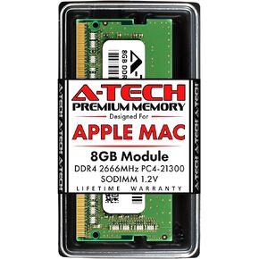 مجموعة A-Tech بسعة 16 جيجابايت (2 × 8 جيجابايت) من ذاكرة الوصول العشوائي لأجهزة Apple iMac وMac Mini (2018 و2019 و2020) | ترقية ذاكرة DDR4 2666 ميجا هرتز SODIMM PC4-21300 / PC4-21333 260-Pin SO-DIMM