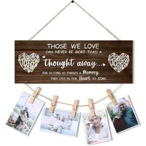 Memorial Picture Hanging Board,Bereavement Sympathy Grieving Gifts for Loss of Loved One (brown)
