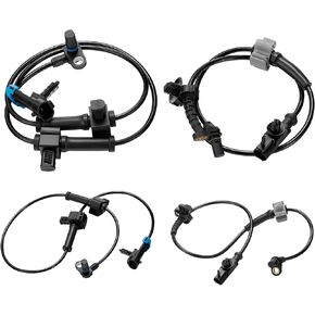 SPEEDWOW 4Pcs ABS Wheel Speed Sensor Front Rear Left Right Compatible with 2007 2008 GMC Sierra 2500 3500 HD 07 08 15229012 ALS1465 20938121 ALS1757