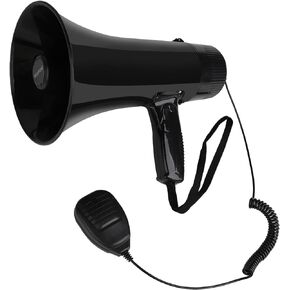 Megaphone Bullhorn - with Built-in Siren 35 Watt&40 Watt Voice Recorder & 400 Meters - Ideal for Football, Soccer, Baseball, Hockey, Basketball, Cheerleading Fans & Coaches