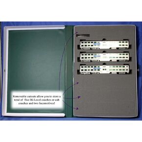Kato USA Model Train Products N Chicago Metra Gallery Bi-Level Commuter Train 3-Car Set,106-8703