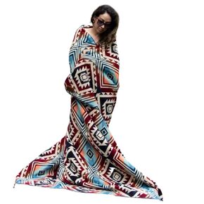 Alpaca Wool Blanket 80x90 in, Hypoallergenic, Soft, Lightweight, Handwoven, Queen Size Orange and red